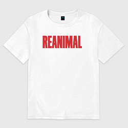 Футболка оверсайз женская Reanimal logo, цвет: белый