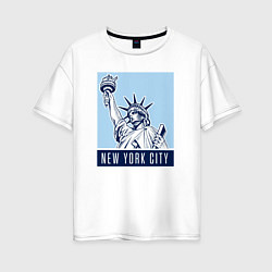 Футболка оверсайз женская New York style, цвет: белый