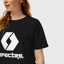 Футболка оверсайз женская Spectre divide logo, цвет: черный — фото 2