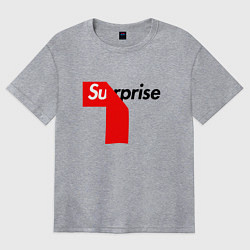 Футболка оверсайз женская Surprise, цвет: меланж