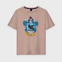 Футболка оверсайз женская Ravenclaw факультет, цвет: пыльно-розовый