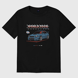 Футболка оверсайз женская Мировой тур Субару, цвет: черный