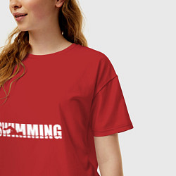 Футболка оверсайз женская Плаванье, цвет: красный — фото 2