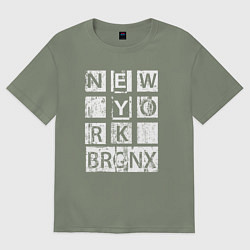 Футболка оверсайз женская New York Bronx, цвет: авокадо