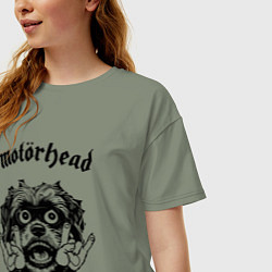 Футболка оверсайз женская Motorhead - rock dog, цвет: авокадо — фото 2