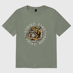 Футболка оверсайз женская Бей первым, цвет: авокадо