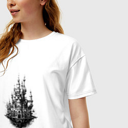 Футболка оверсайз женская Небесный замок, цвет: белый — фото 2