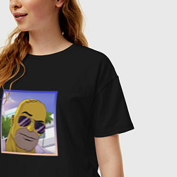 Футболка оверсайз женская Гомер Симпсон Vice City, цвет: черный — фото 2
