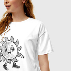 Футболка оверсайз женская Солнечный человек, цвет: белый — фото 2