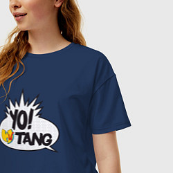 Футболка оверсайз женская Yo Wu-Tang, цвет: тёмно-синий — фото 2