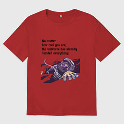 Футболка оверсайз женская Вселенная уже всё решила, цвет: красный