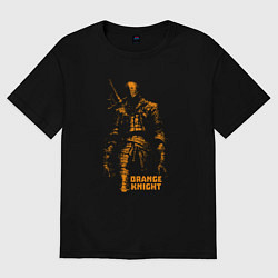 Футболка оверсайз женская Оранжевый рыцарь, цвет: черный