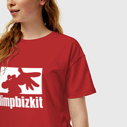 Футболка оверсайз женская Limp Bizkit - logo, цвет: красный — фото 2