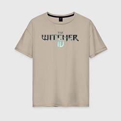 Футболка оверсайз женская The witcher 4 logo, цвет: миндальный
