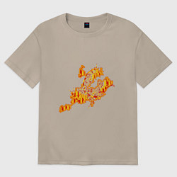 Футболка оверсайз женская Новокузнецк, цвет: миндальный