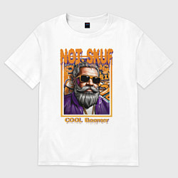 Футболка оверсайз женская Не скуф а клевый бумер, цвет: белый