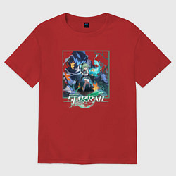 Футболка оверсайз женская Хохо, цвет: красный