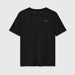 Футболка оверсайз женская Dune logo, цвет: черный