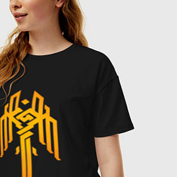 Футболка оверсайз женская Сrest Kirkwall - Dragon age, цвет: черный — фото 2