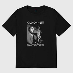 Футболка оверсайз женская Wayne Shorter tribute, цвет: черный