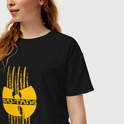 Футболка оверсайз женская Wu-Tang tiger style, цвет: черный — фото 2