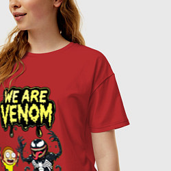 Футболка оверсайз женская We are Venom - meme, цвет: красный — фото 2