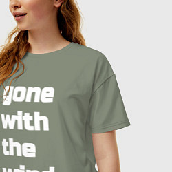 Футболка оверсайз женская Gone with the wind, цвет: авокадо — фото 2