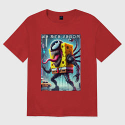 Футболка оверсайз женская Bob-Venom - cyberpunk, цвет: красный