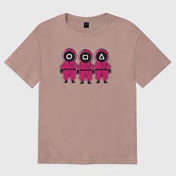 Футболка оверсайз женская Три охранника, цвет: пыльно-розовый