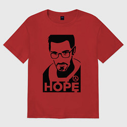 Футболка оверсайз женская Gordon Freeman - надежда, цвет: красный