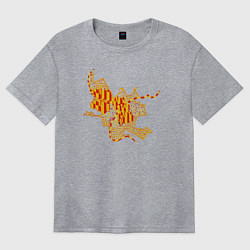 Футболка оверсайз женская Омск, цвет: меланж