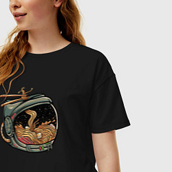 Футболка оверсайз женская Космическая лапша, цвет: черный — фото 2