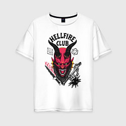 Футболка оверсайз женская Hellfire club demon, цвет: белый