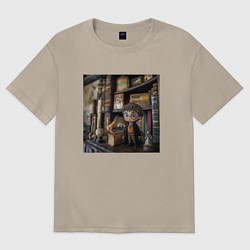 Футболка оверсайз женская Гарри Поттер, цвет: миндальный