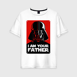 Футболка оверсайз женская Darth Vader, цвет: белый