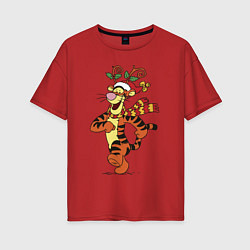 Футболка оверсайз женская Winnie the pooh - tigger, цвет: красный