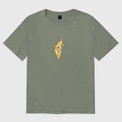 Футболка оверсайз женская Нала пара Симбы - Король лев, цвет: авокадо