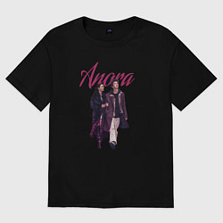 Футболка оверсайз женская Анора, цвет: черный