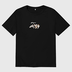 Футболка оверсайз женская Aespa girl band, цвет: черный