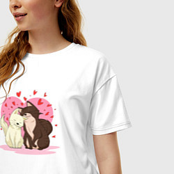 Футболка оверсайз женская Пушистая любовь, цвет: белый — фото 2