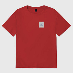 Футболка оверсайз женская Today I did noting, цвет: красный