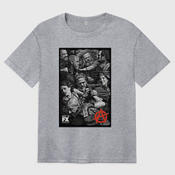 Футболка оверсайз женская Sons Of Anarchy all, цвет: меланж