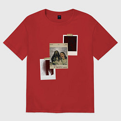 Футболка оверсайз женская Подруги, цвет: красный