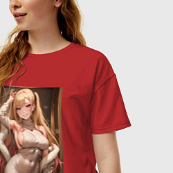 Футболка оверсайз женская Marin Kitagawa: Sexy Girl, цвет: красный — фото 2