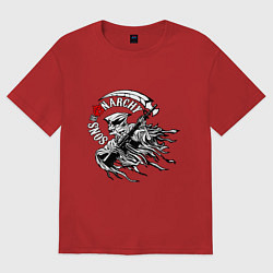 Футболка оверсайз женская Logo Sons Of Anarchy, цвет: красный