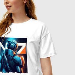 Футболка оверсайз женская Mass Effect - character ai art fantasy, цвет: белый — фото 2