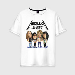 Футболка оверсайз женская Metallica juniors - cartoon, цвет: белый