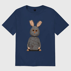 Футболка оверсайз женская Cartoon hare character, цвет: тёмно-синий