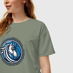 Футболка оверсайз женская Mavericks NBA, цвет: авокадо — фото 2