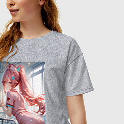 Футболка оверсайз женская Медсестричка, цвет: меланж — фото 2